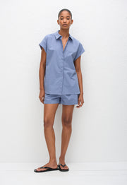 Relaxed Sleeveless Shirt - Steel - Matteau
